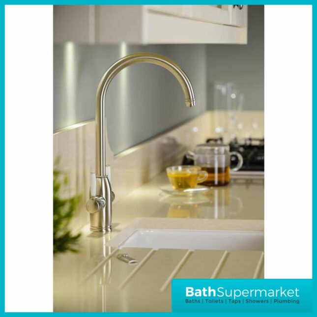 Abode Province Antique Brass 4-In-1 Monobloc Instant Hot Tap & Water Tank