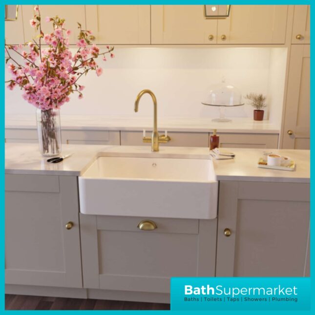 Abode Province Antique Brass 4-In-1 Monobloc Instant Hot Tap & Water Tank