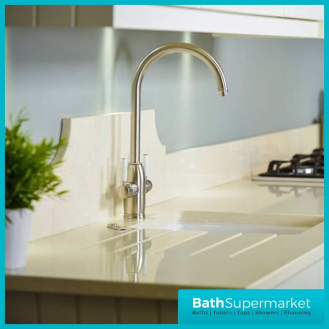 Abode Province Antique Brass 4-In-1 Monobloc Instant Hot Tap & Water Tank