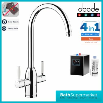 Abode Province Chrome 4-In-1 Monobloc Instant Hot Tap & Water Tank
