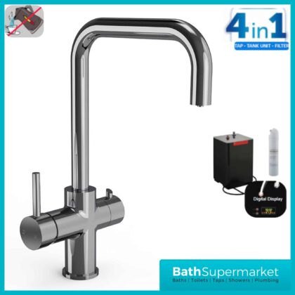 Chrome Finish 4-In-1 Instant Boiling Hot Water Kitchen Tap