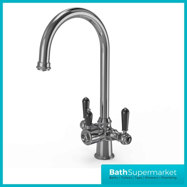 Chrome Traditional Cruciform Black Handle 3-In-1 Instant Boiling Water Tap