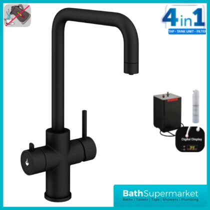 Matt Black 4-In-1 Instant Boiling Hot Water Kitchen Tap