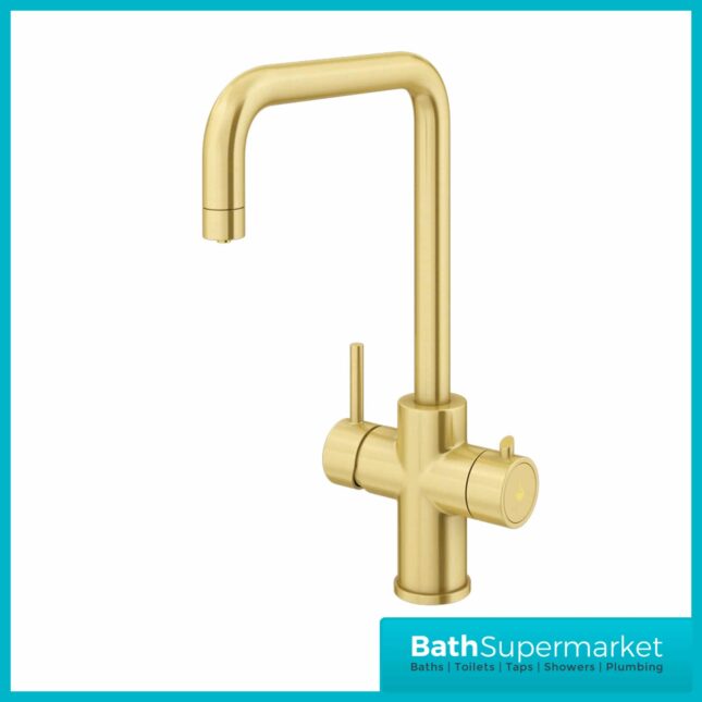 Brushed Brass 4-In-1 Instant Boiling Hot Water Kitchen Tap