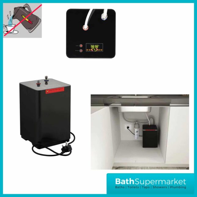 Matt Black 4-In-1 Instant Boiling Hot Water Kitchen Tap