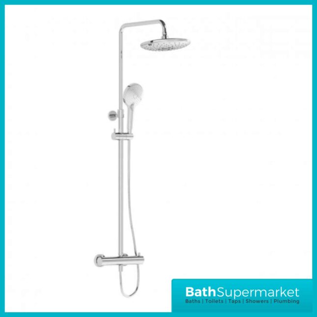 Vitra Chrome Aquacontrol Bliss 240 Thermostatic Shower Column