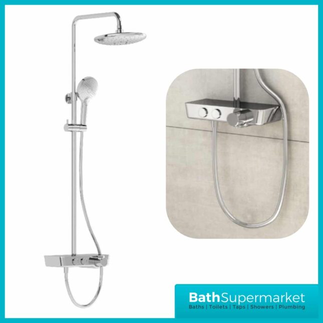 Vitra Round Aquacontrol Charm 240 Thermostatic Shower Column