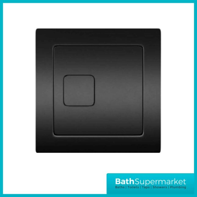 BathSupermarket Square Black Cable Dual Flush Plate Button