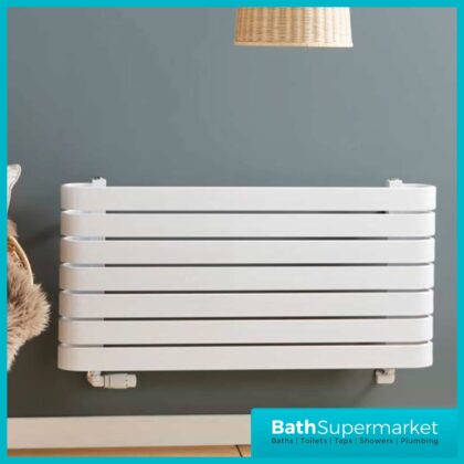Kartell Denver White Designer Heated Towel Rail 1000mm x 500mm