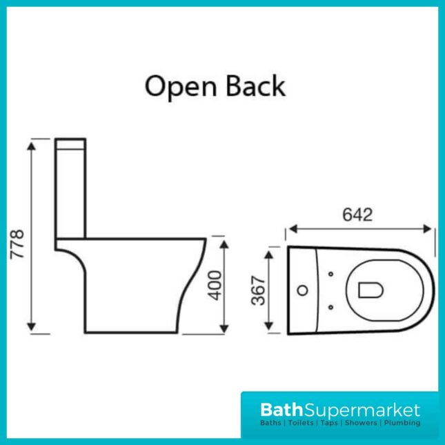 Kartell Kameo 4 Piece Bathroom Set-Rimless Toilet & 550mm Basin
