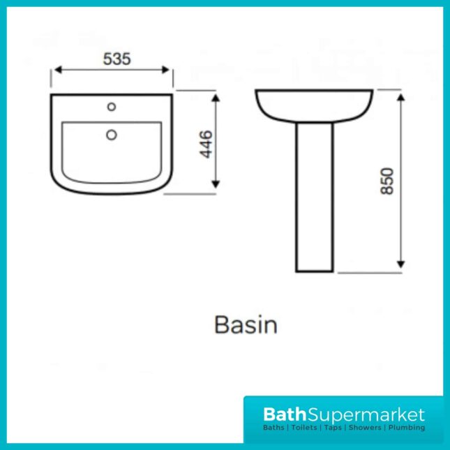 Kartell Project Round 4 Piece Bathroom Set - Toilet & 530mm Basin