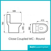 Kartell Project Round 4 Piece Bathroom Set - Toilet & 530mm Basin