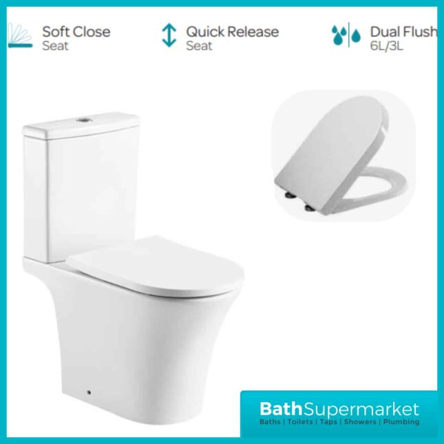 Kartell Project Round 4 Piece Bathroom Set - Toilet & 530mm Basin