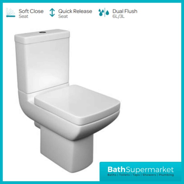 Kartell Pure 4 Piece Bathroom Set - WC Toilet & 550mm Basin