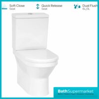 Kartell Style 4 Piece Bathroom Set - WC Toilet & 550mm Basin
