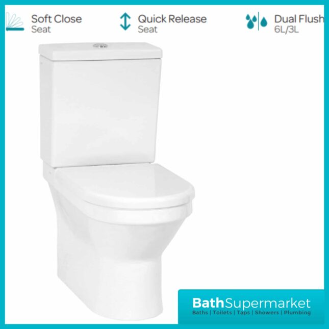 Kartell Style 4 Piece Bathroom Set - WC Toilet & 550mm Basin