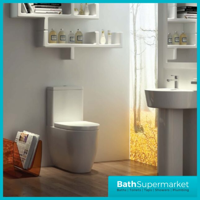 Kartell Genoa 4 Piece Bathroom Set - WC Toilet & 550mm Basin