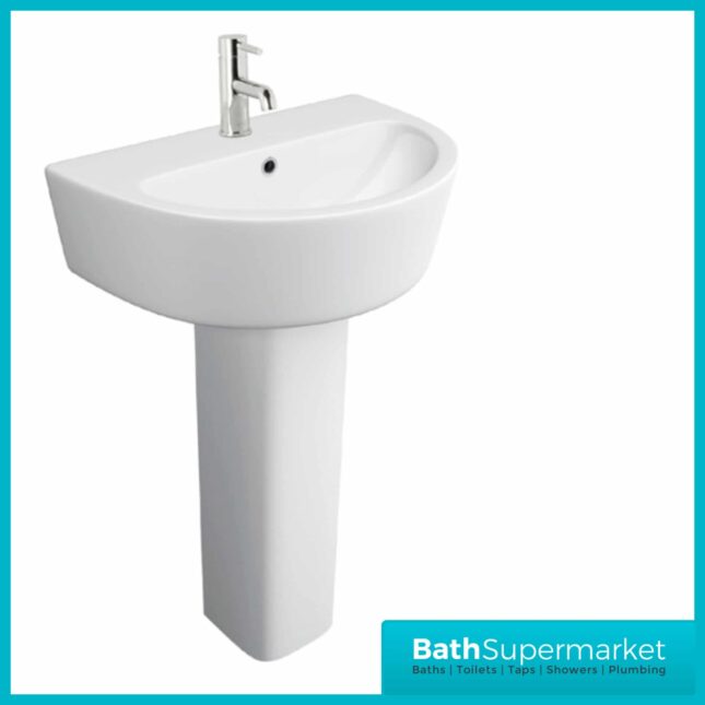 Kartell Genoa 4 Piece Bathroom Set - WC Toilet & 550mm Basin