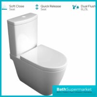 Kartell Genoa 4 Piece Bathroom Set - WC Toilet & 550mm Basin