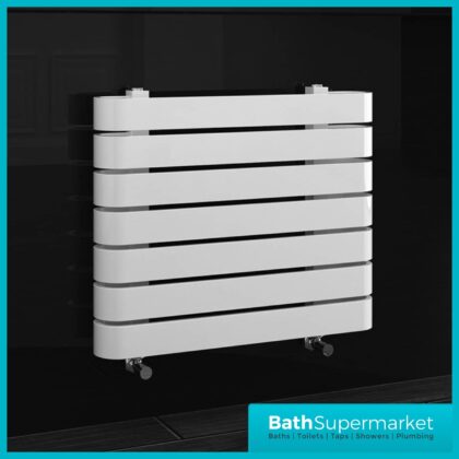 Kartell Denver White Designer Heated Towel Rail 600mm x 500mm