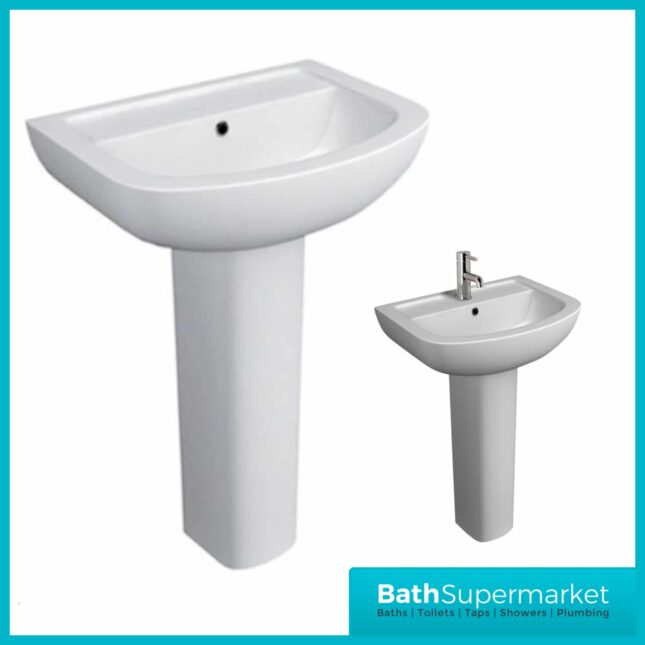 Kartell Studio 4 Piece Bathroom Set - WC Toilet & 550mm Basin - Image 6