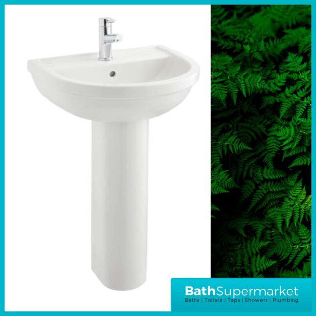 Kartell Milton 4 Piece Bathroom Set - WC Toilet & 550mm Basin