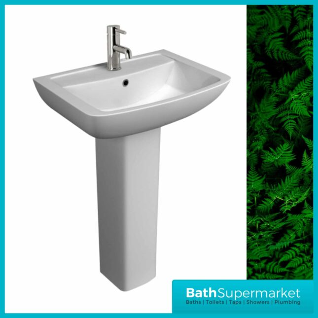 Kartell Pure 4 Piece Bathroom Set - WC Toilet & 550mm Basin