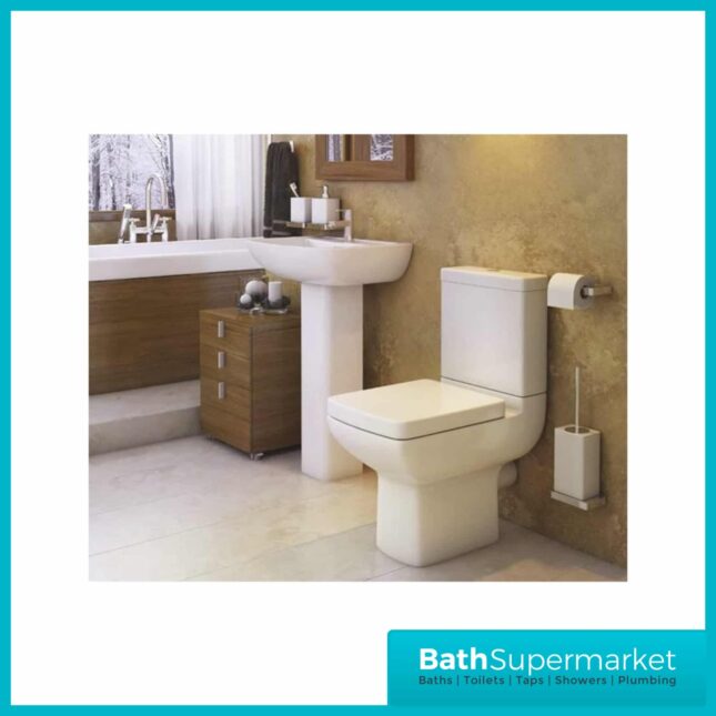 Kartell Pure 4 Piece Bathroom Set - WC Toilet & 550mm Basin