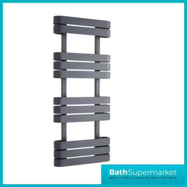 Kartell Tampa Anthracite Designer Heated Towel Rail 500mm x 1200mm
