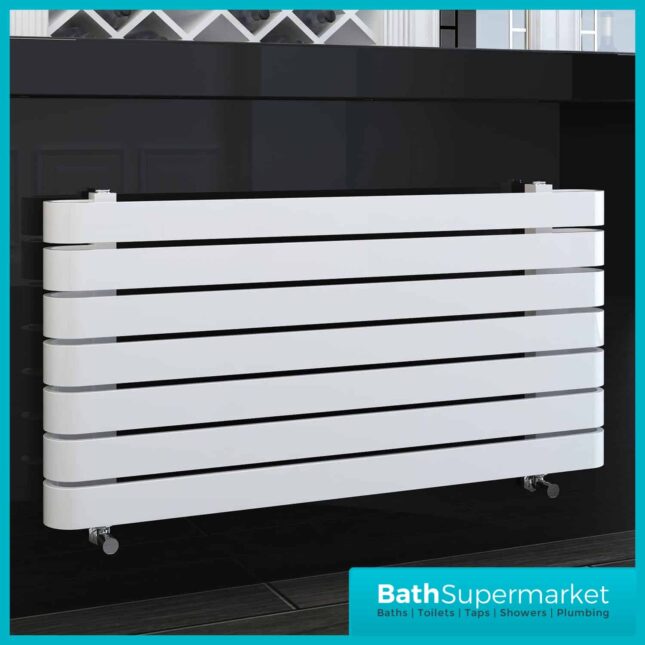 Kartell Denver White Designer Heated Towel Rail 1000mm x 500mm