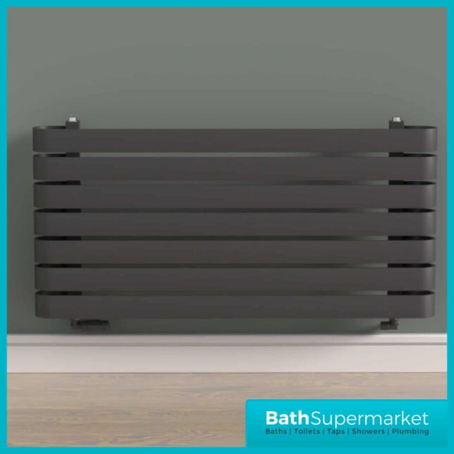 Kartell Denver Anthracite Designer Heated Towel Rail 1000mm x 500mm