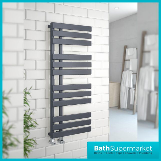 Oregon Anthracite Designer Heated Towel Rail 500mm x 1180mm