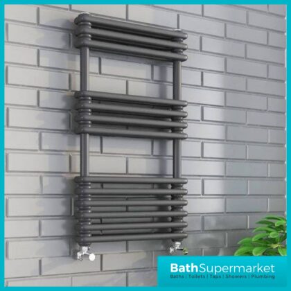 Kartell Kolumn Anthracite Designer Heated Towel Rail 500mm x 832mm