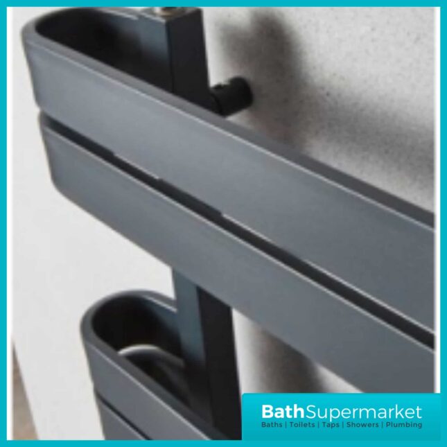 Kartell Tampa Anthracite Designer Heated Towel Rail 500mm x 1200mm