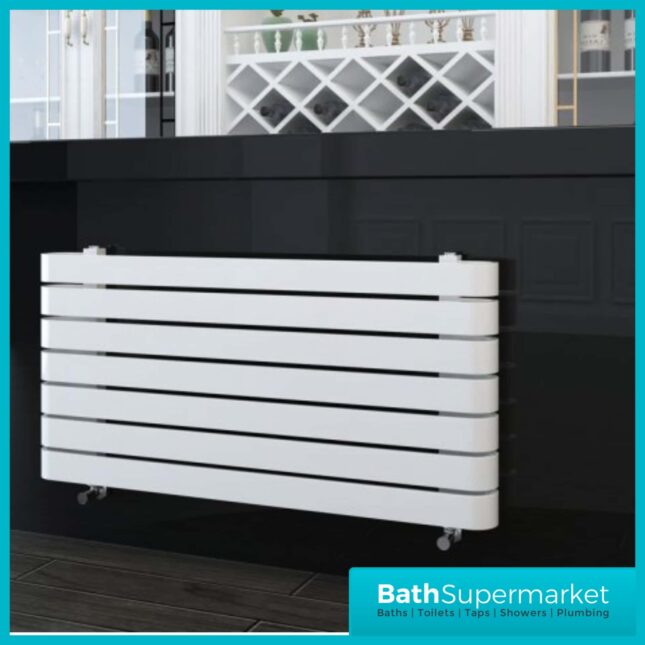 Kartell Denver White Designer Heated Towel Rail 1000mm x 500mm