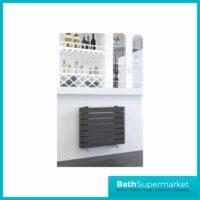 Kartell Denver Anthracite Designer Heated Towel Rail 600mm x 500mm