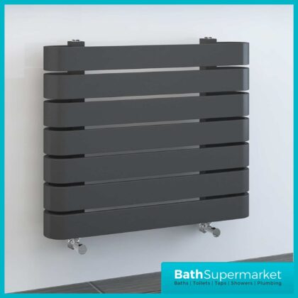 Kartell Denver Anthracite Designer Heated Towel Rail 600mm x 500mm