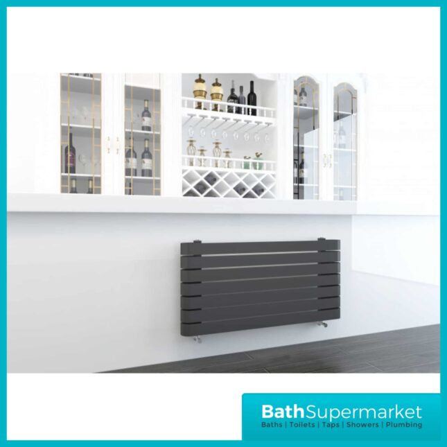 Kartell Denver Anthracite Designer Heated Towel Rail 1000mm x 500mm
