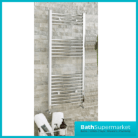 K-Rail Chrome Straight Towel Rail 300mm Wide - Various Heights
