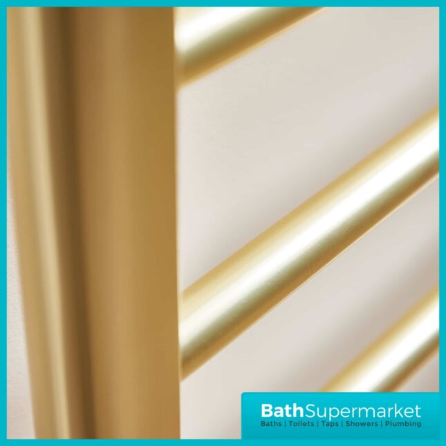 Sognare Vibraz Brushed Brass Designer Towel Radiator 500mm x 1600mm