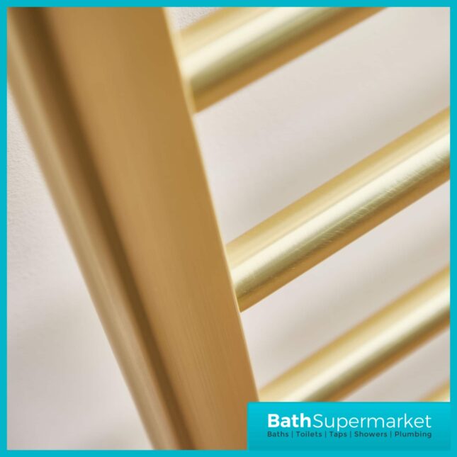 Sognare Vibraz Brushed Brass Designer Towel Radiator 500mm x 1600mm