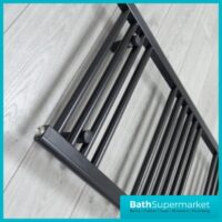 Modern Heated Towel Rail Finished In Matt Black Straight Design Various Sizes Are Available Perfect For Warming Towels Excellent Heat Output Manufactured From High Quality Steel 22mm Tubular Horizontal Bars Wall Fixings, Plugs & Vents Included Manufacturers 5 Years Guarantee Valves Sold Separately – Available Instore