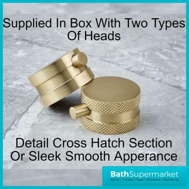 Sognare Knurled Round Brushed Brass Tall Mono Basin Mixer Tap 2 Screw Head Types - Image 3