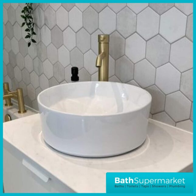Knurled Round Brushed Brass Tall Mono Basin Mixer Tap 2 Screw Head Types