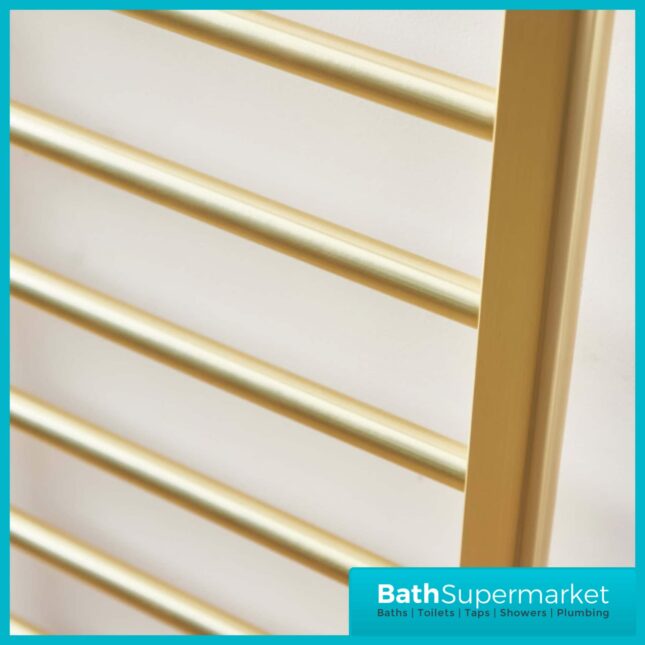 Sognare Vibraz Brushed Brass Designer Towel Radiator 500mm x 1600mm
