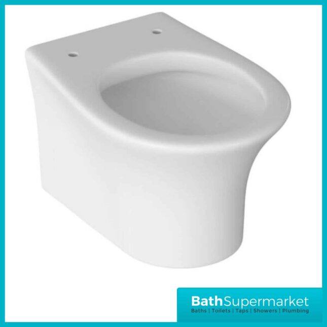 Sandro Round Wall Hung Rimless Bathroom Pan & Soft Close Toilet Seat