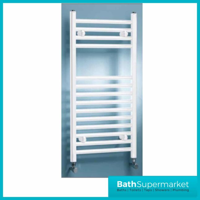 Kartell K-Rail White Straight Towel Rail 600mm Wide - Various Heights