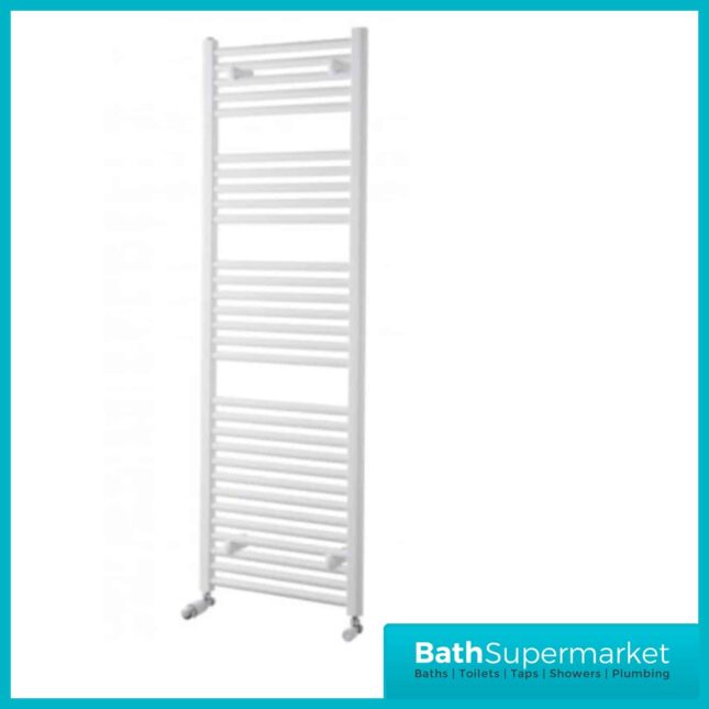Kartell K-Rail White Straight Towel Rail 600mm Wide - Various Heights