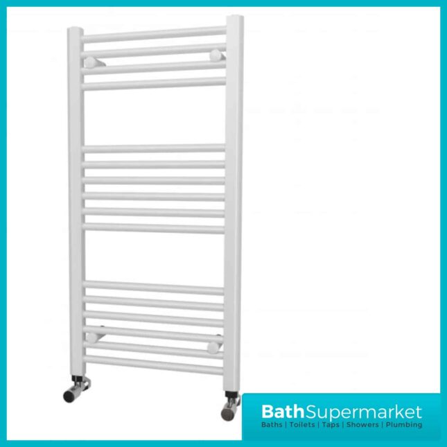 Kartell K-Rail White Straight Towel Rail 600mm Wide - Various Heights
