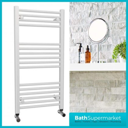 Kartell K-Rail White Straight Towel Rail 600mm Wide - Various Heights